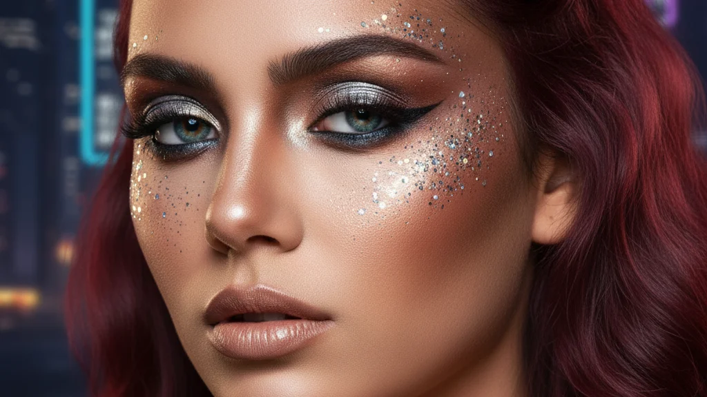 آرایش چشم بولد و متالیک